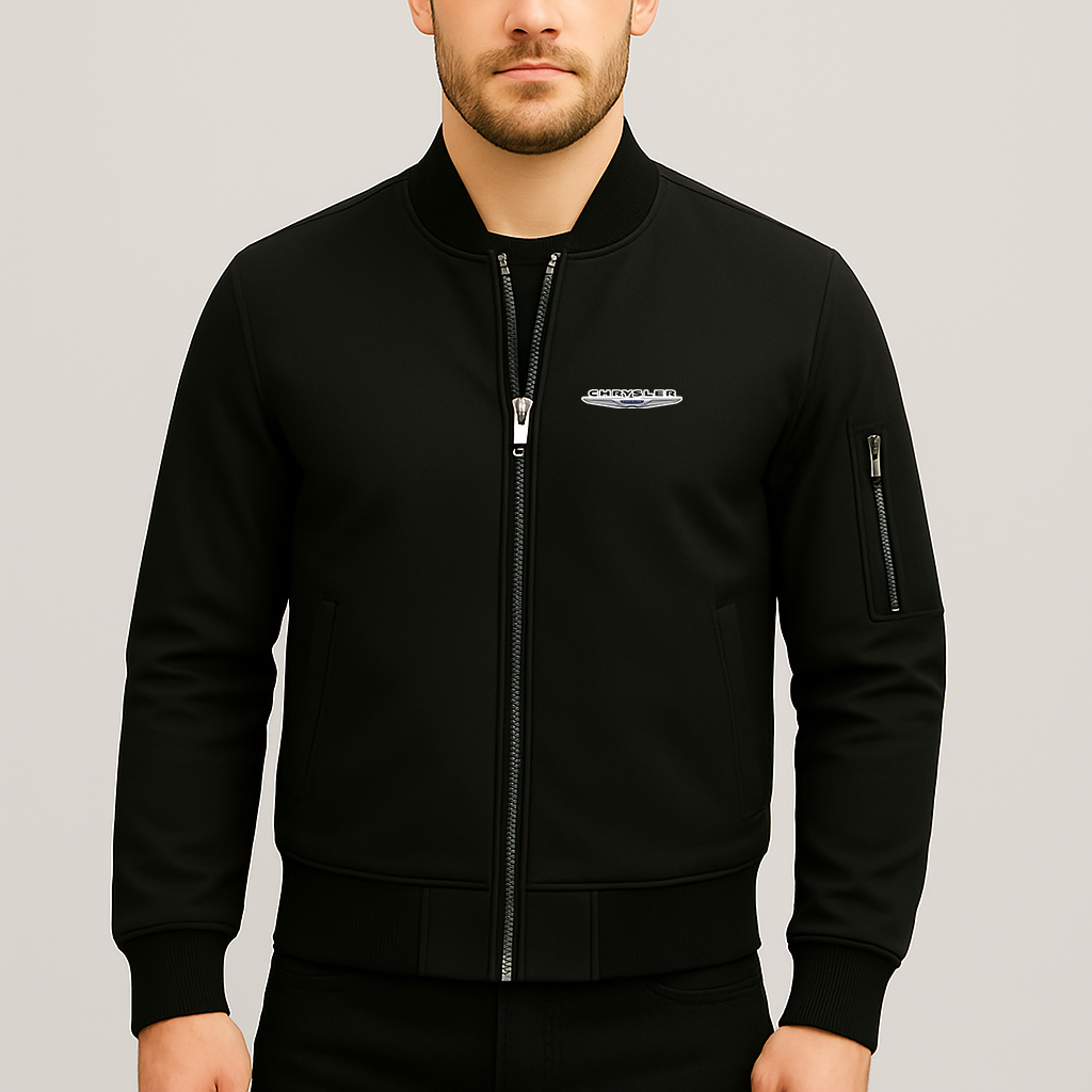 Men’s Chrysler Car Lightweight Bomber Jacket Windbreaker Softshell Varsity Jacket Coat